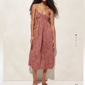J. Crew Strawberry Print Voile Empire Waist Dress in Cotton